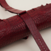NATO Bordeaux Alligator Lining Bordeaux Alligator Round Scales Leather Watch Strap