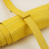 NATO Yellow Alligator Lining Yellow Alligator Round Scales Leather Watch Strap
