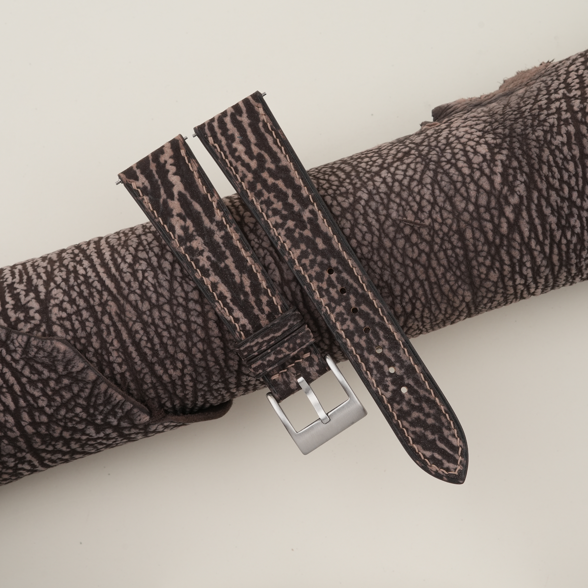 Similli watch strap with embossed pattern