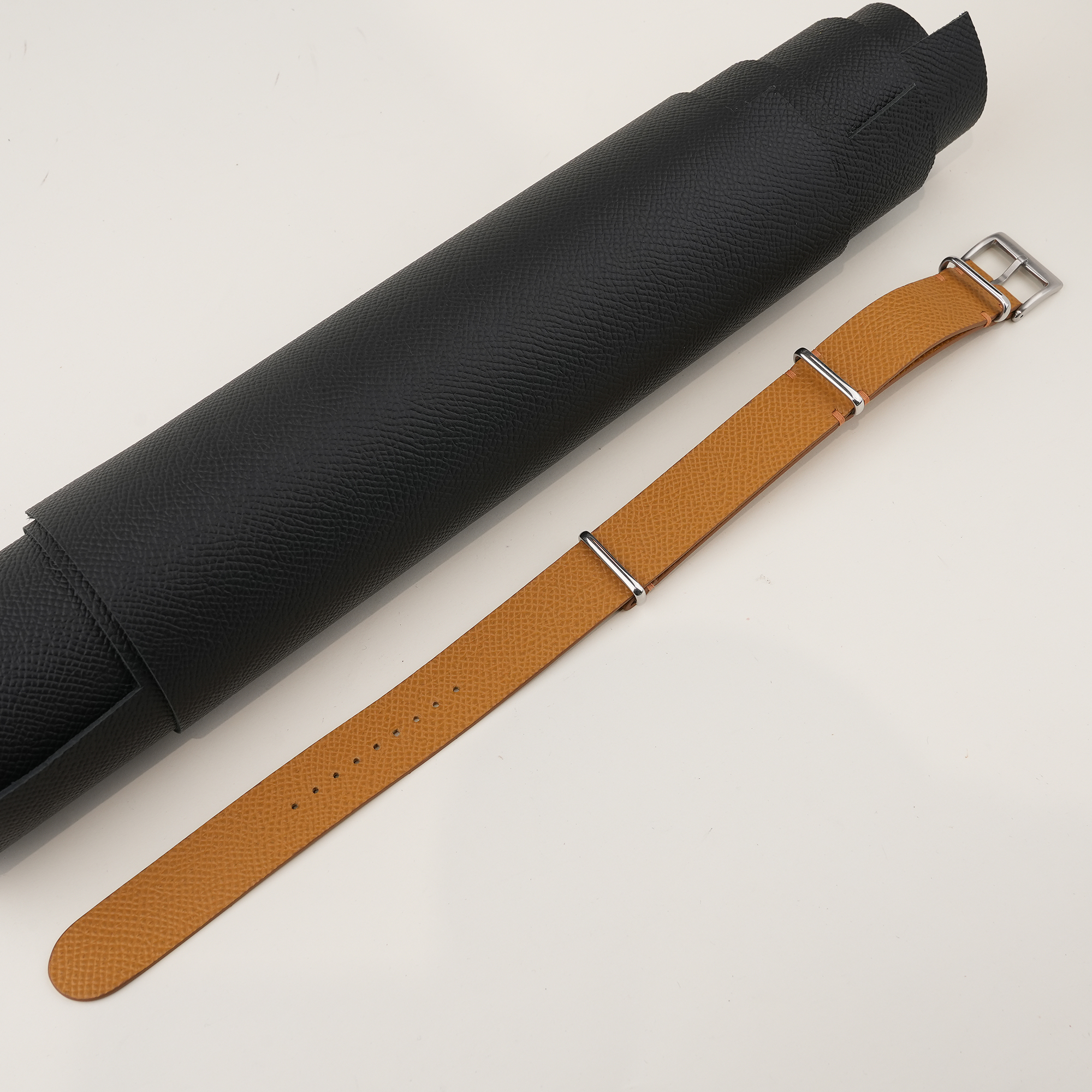 Similli watch strap with embossed pattern