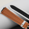 Black Canvas Folded Edge White Epsom Watch Strap