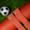 Orange Calfskin Leather Ukraine Flag Watch Strap