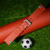 Orange Calfskin Leather Ukraine Flag Watch Strap