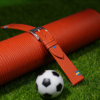 Orange Calfskin Leather Ukraine Flag Watch Strap
