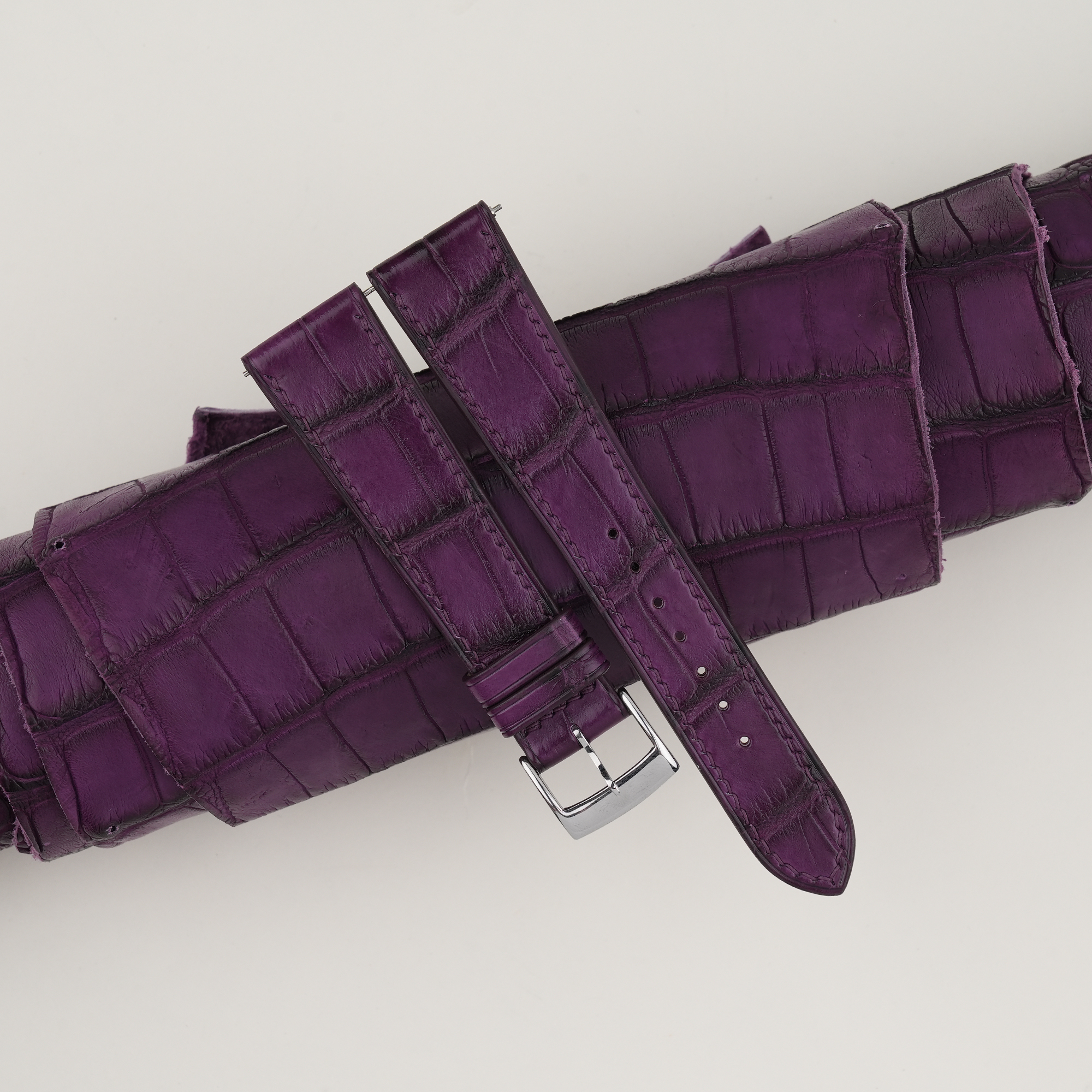 Similli watch strap with embossed pattern